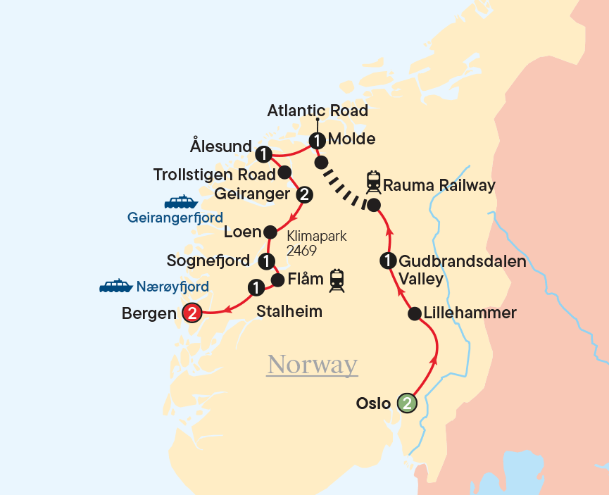 Map - Discover Norway